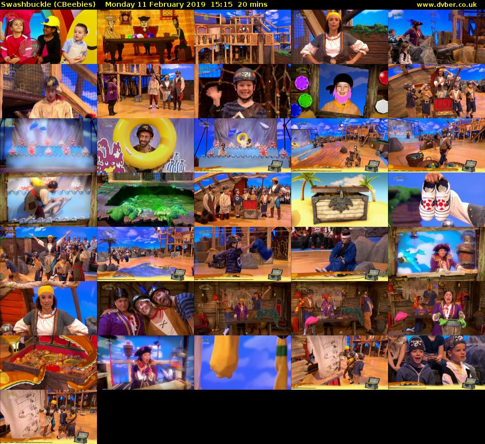 Swashbuckle (CBeebies) Monday 11 February 2019 15:15 - 15:35