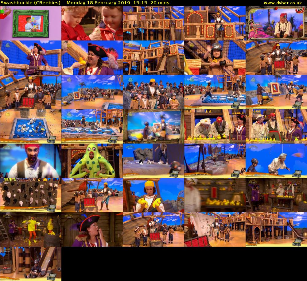 Swashbuckle (CBeebies) Monday 18 February 2019 15:15 - 15:35