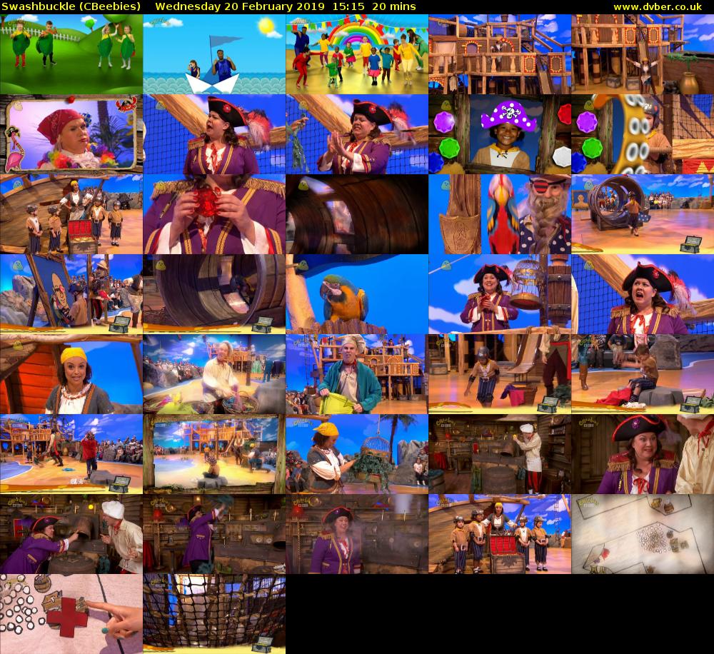 Swashbuckle (CBeebies) Wednesday 20 February 2019 15:15 - 15:35