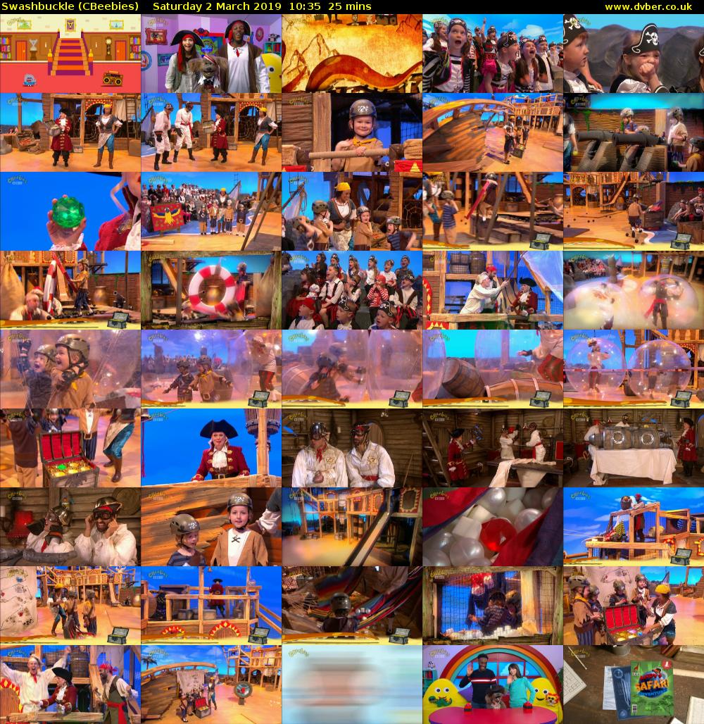 Swashbuckle (CBeebies) Saturday 2 March 2019 10:35 - 11:00