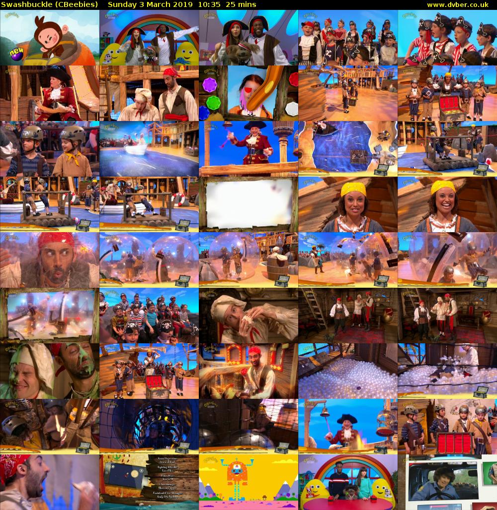 Swashbuckle (CBeebies) Sunday 3 March 2019 10:35 - 11:00
