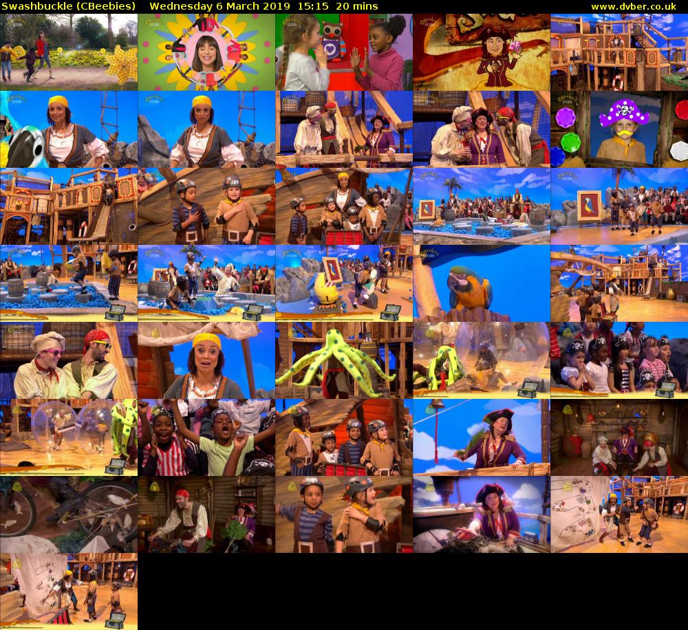 Swashbuckle (CBeebies) Wednesday 6 March 2019 15:15 - 15:35