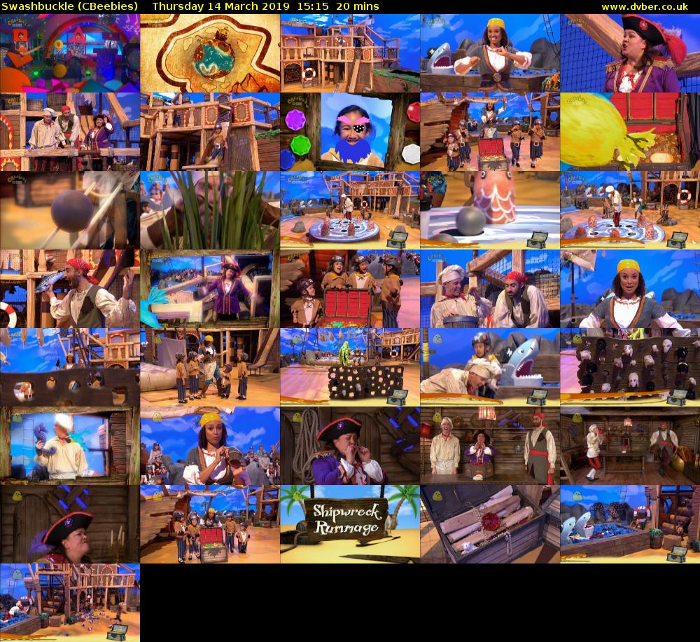 Swashbuckle (CBeebies) Thursday 14 March 2019 15:15 - 15:35