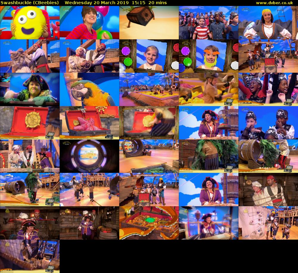 Swashbuckle (CBeebies) Wednesday 20 March 2019 15:15 - 15:35