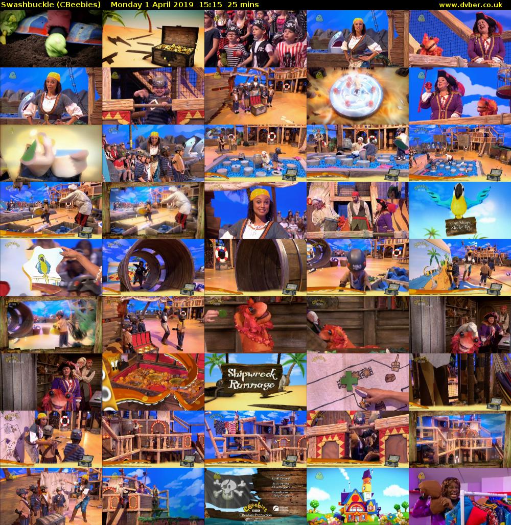 Swashbuckle (CBeebies) Monday 1 April 2019 15:15 - 15:40