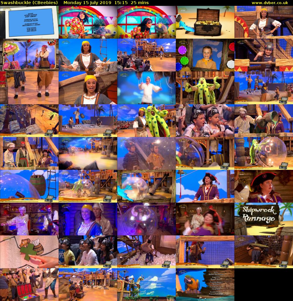 Swashbuckle (CBeebies) Monday 15 July 2019 15:15 - 15:40