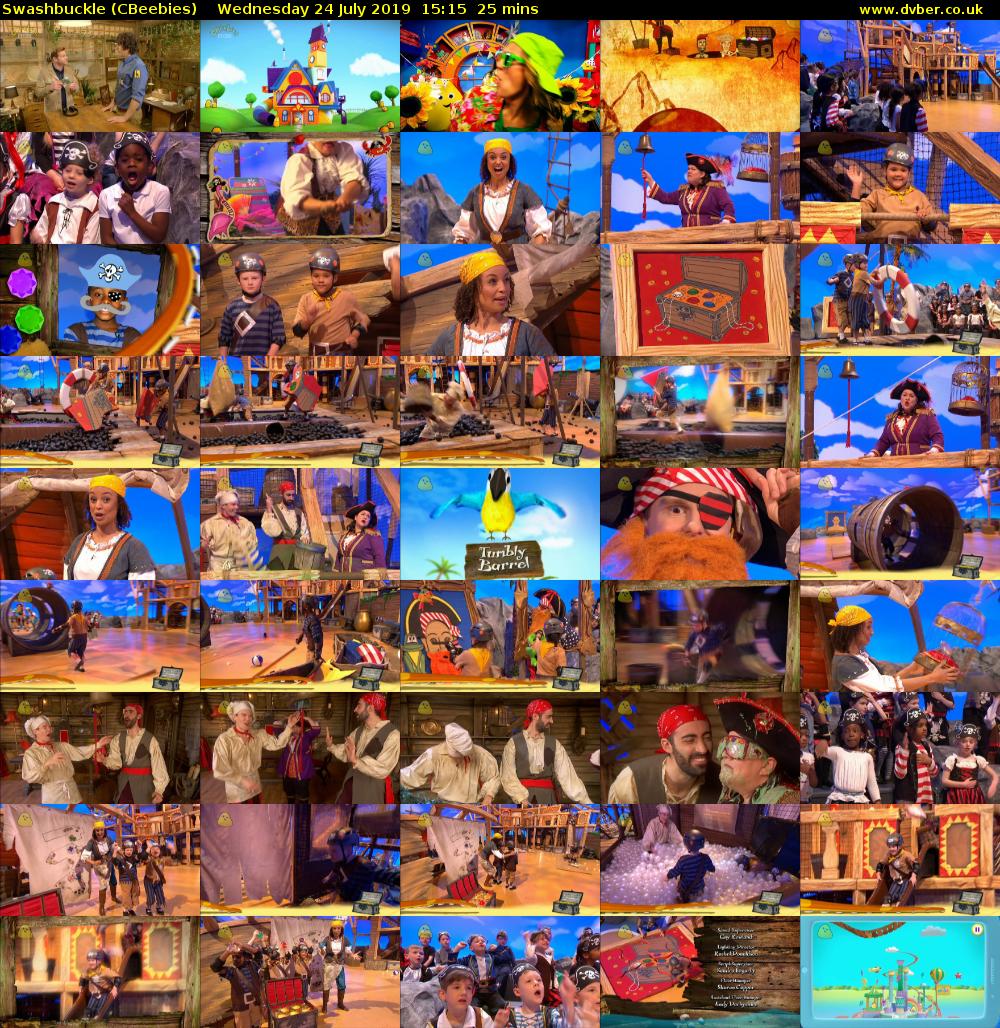 Swashbuckle (CBeebies) Wednesday 24 July 2019 15:15 - 15:40