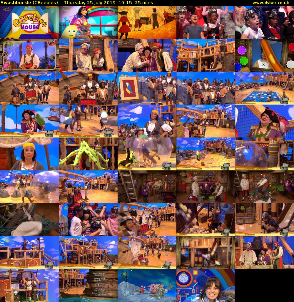 Swashbuckle (CBeebies) Thursday 25 July 2019 15:15 - 15:40