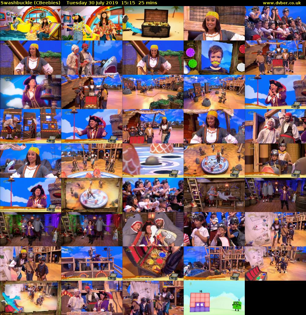 Swashbuckle (CBeebies) Tuesday 30 July 2019 15:15 - 15:40