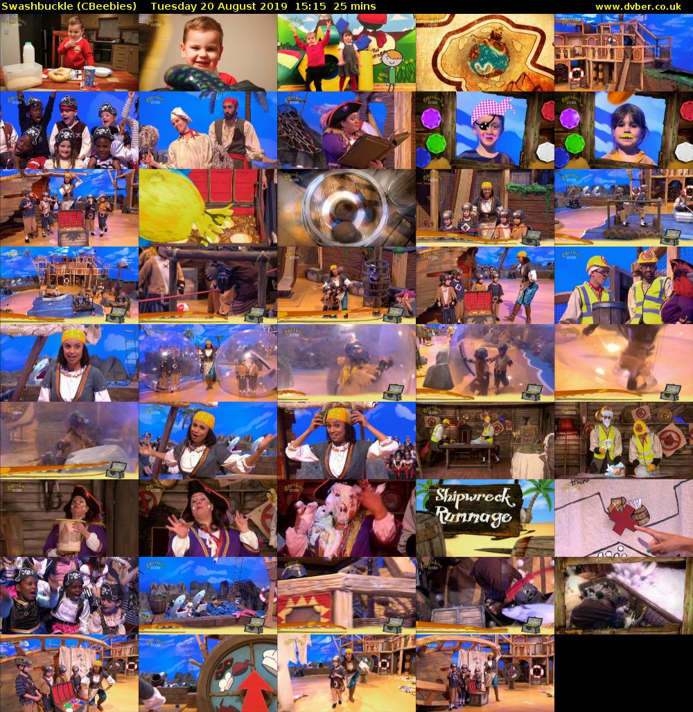 Swashbuckle (CBeebies) Tuesday 20 August 2019 15:15 - 15:40