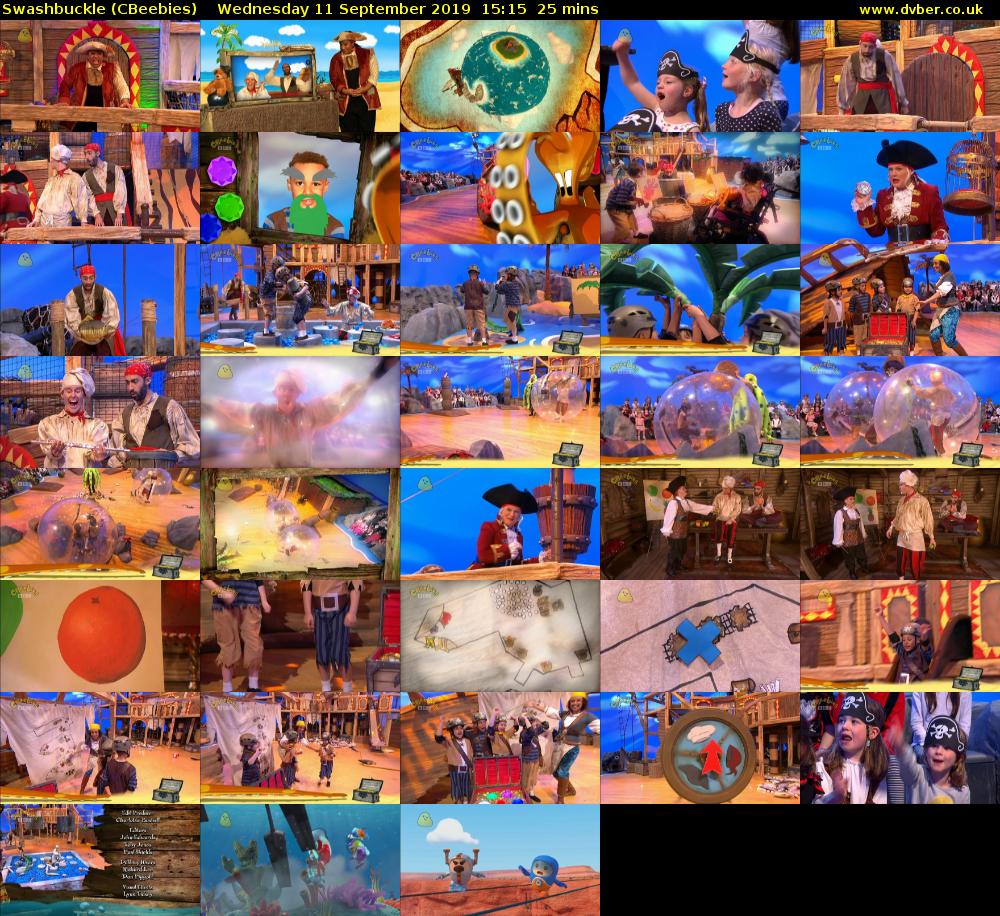 Swashbuckle (CBeebies) Wednesday 11 September 2019 15:15 - 15:40