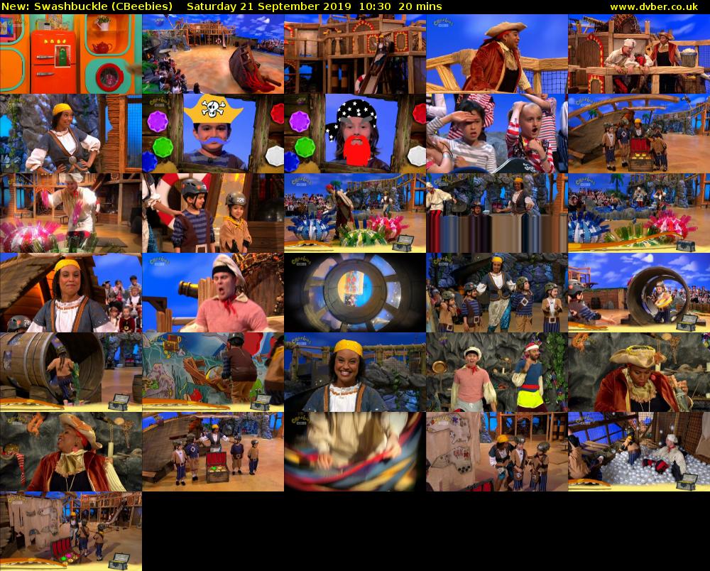 Swashbuckle (CBeebies) Saturday 21 September 2019 10:30 - 10:50