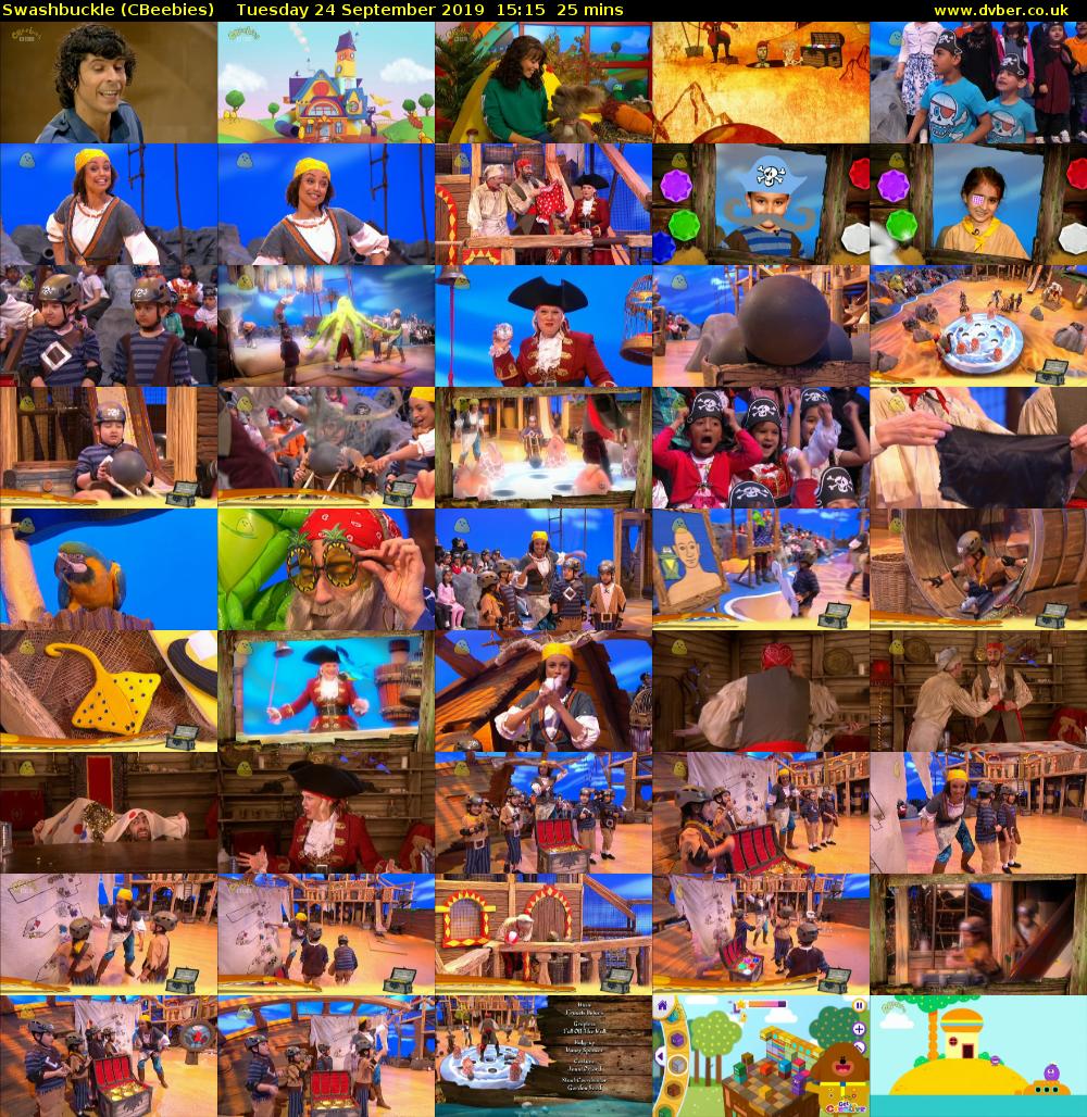 Swashbuckle (CBeebies) Tuesday 24 September 2019 15:15 - 15:40