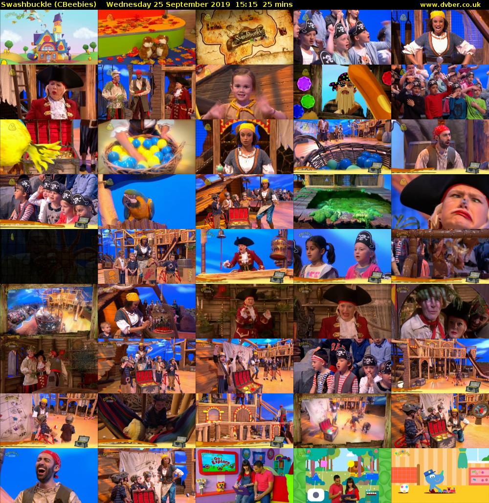 Swashbuckle (CBeebies) Wednesday 25 September 2019 15:15 - 15:40
