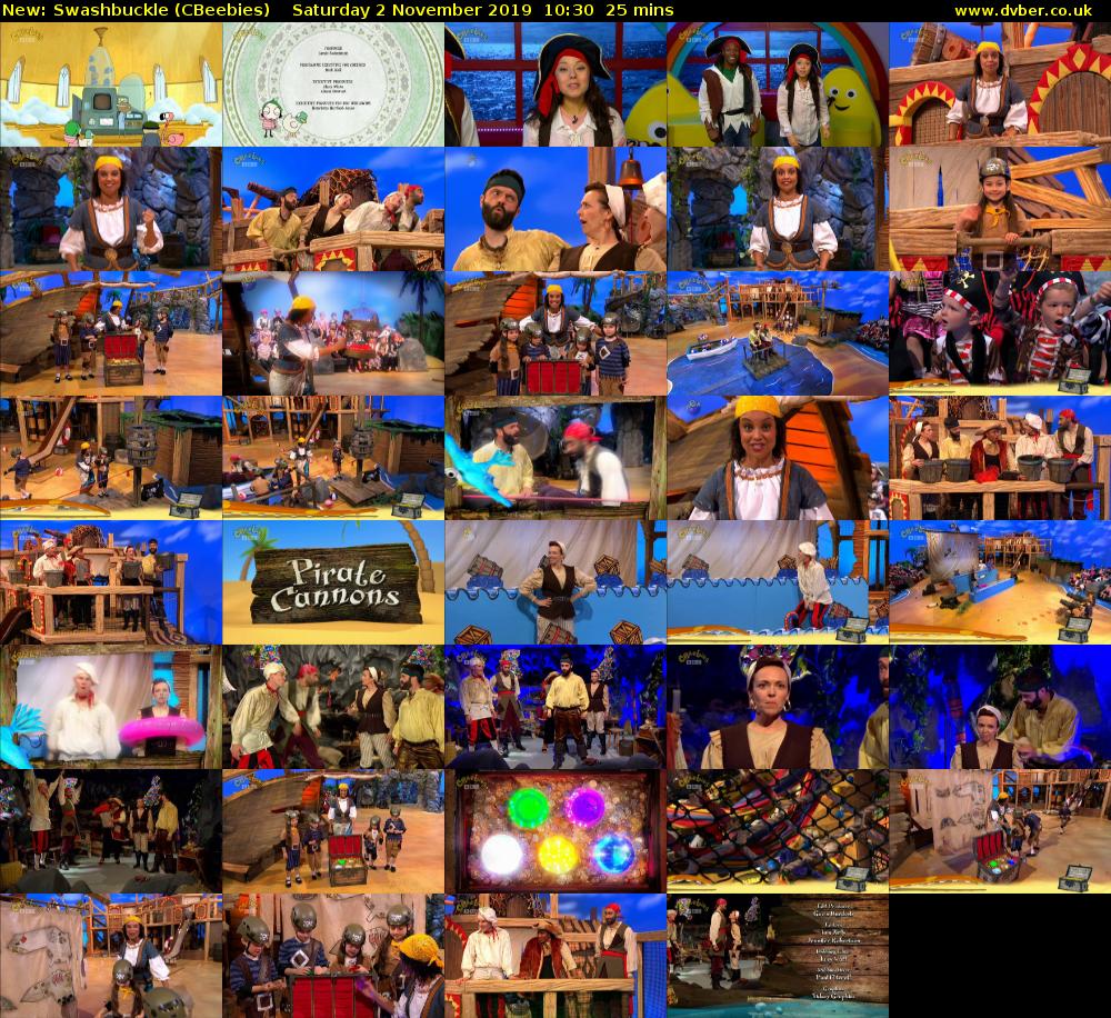 Swashbuckle (CBeebies) Saturday 2 November 2019 10:30 - 10:55