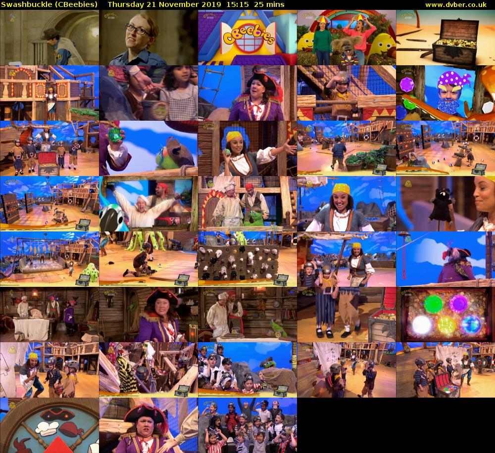 Swashbuckle (CBeebies) Thursday 21 November 2019 15:15 - 15:40