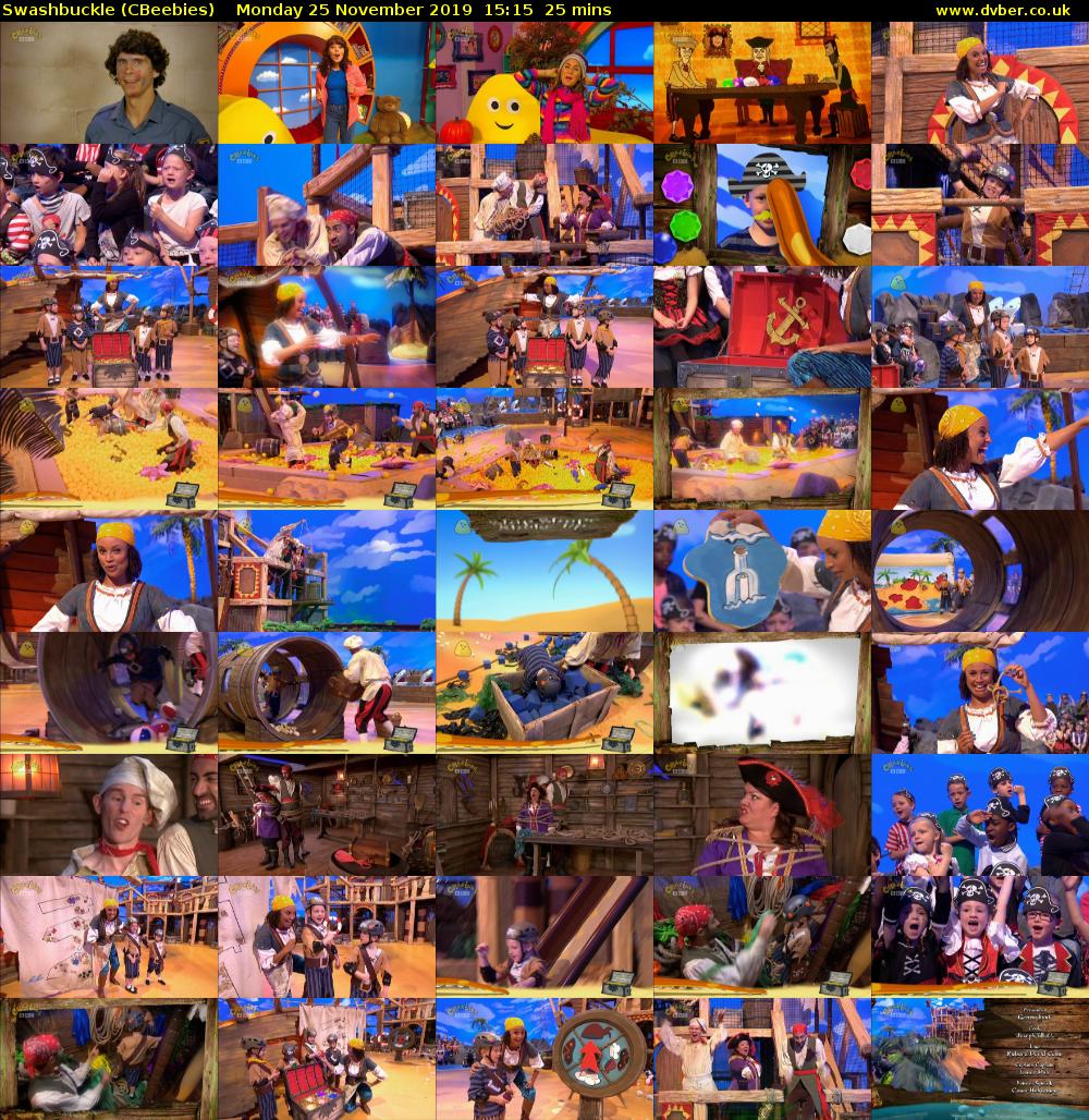 Swashbuckle (CBeebies) Monday 25 November 2019 15:15 - 15:40