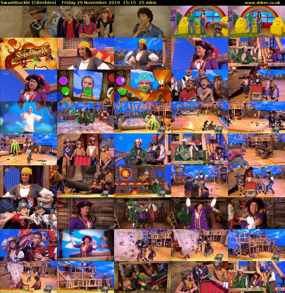 Swashbuckle (CBeebies) Friday 29 November 2019 15:15 - 15:40