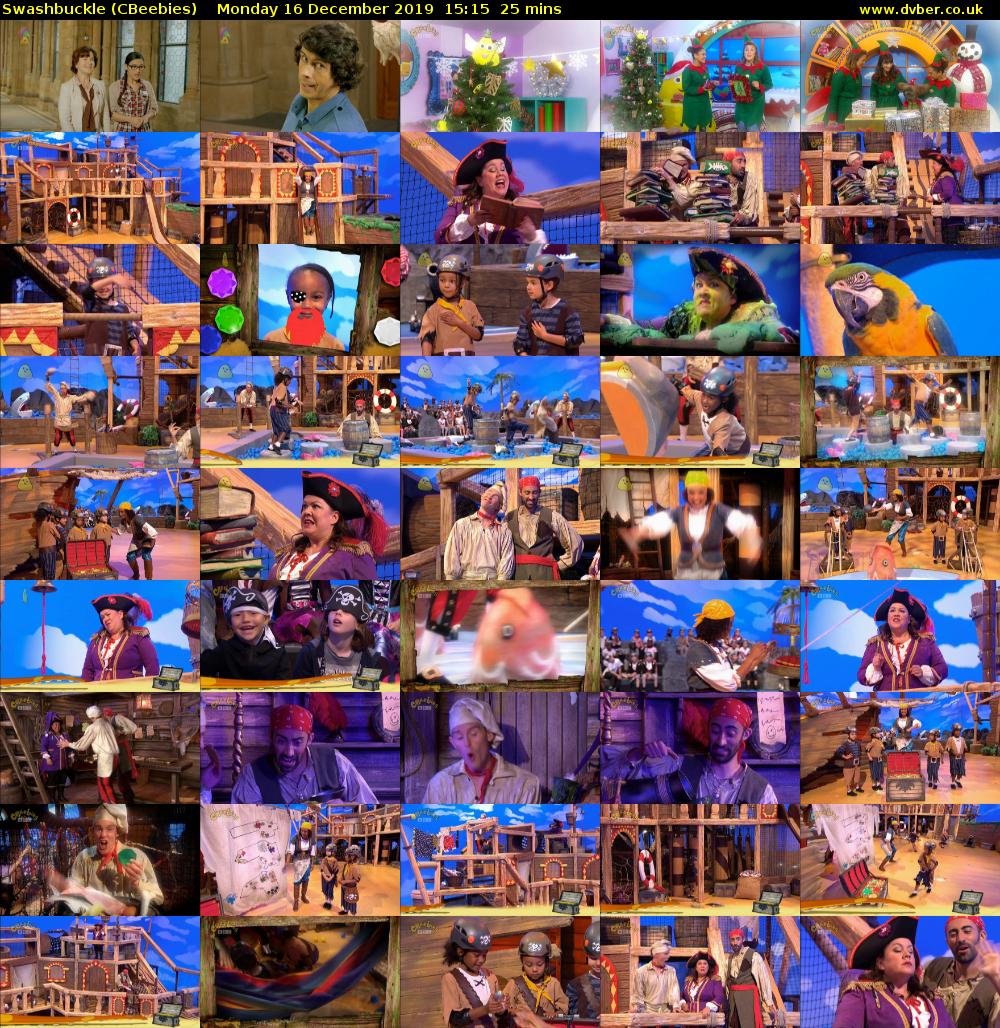 Swashbuckle (CBeebies) Monday 16 December 2019 15:15 - 15:40