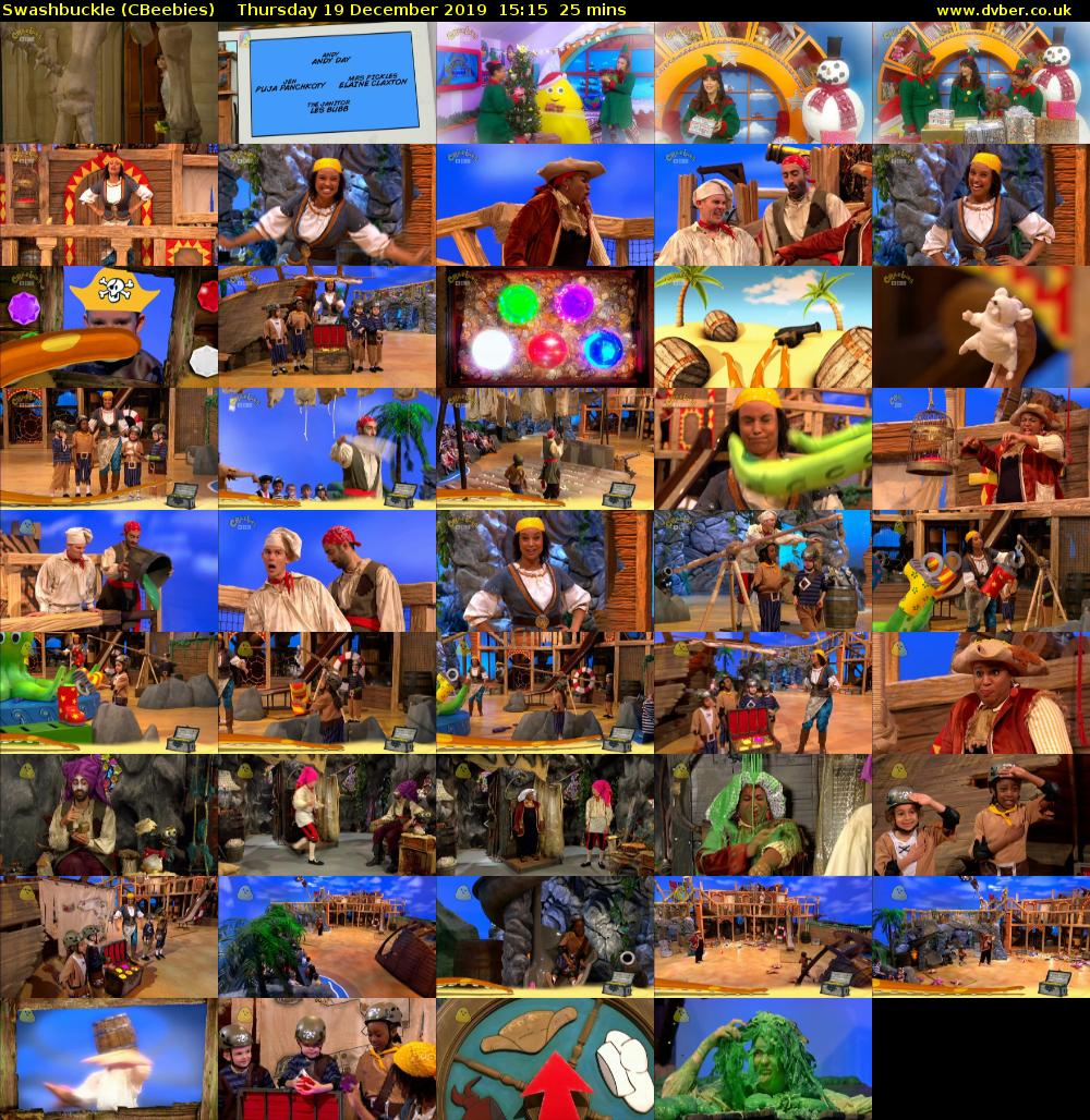 Swashbuckle (CBeebies) Thursday 19 December 2019 15:15 - 15:40