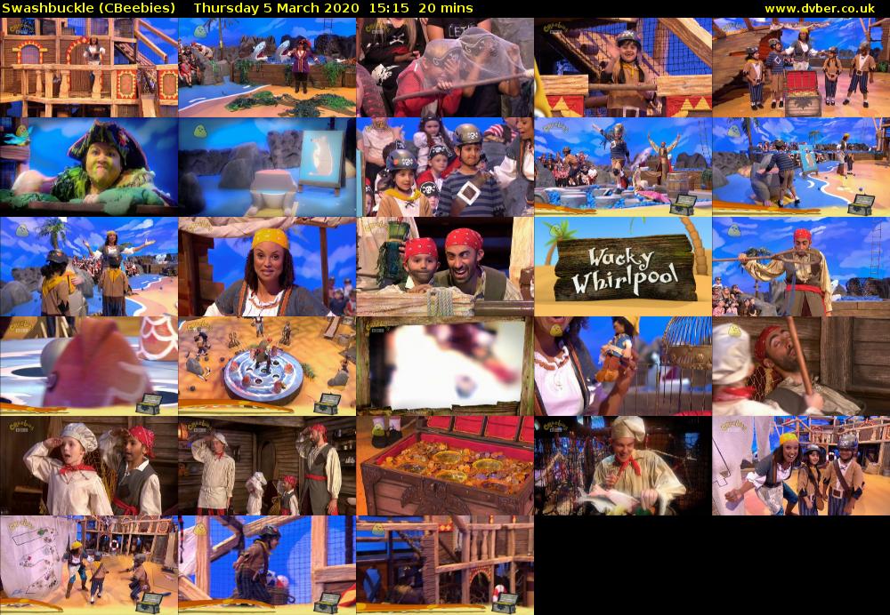Swashbuckle (CBeebies) Thursday 5 March 2020 15:15 - 15:35