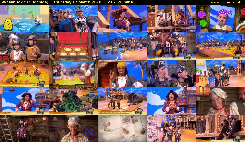 Swashbuckle (CBeebies) Thursday 12 March 2020 15:15 - 15:35