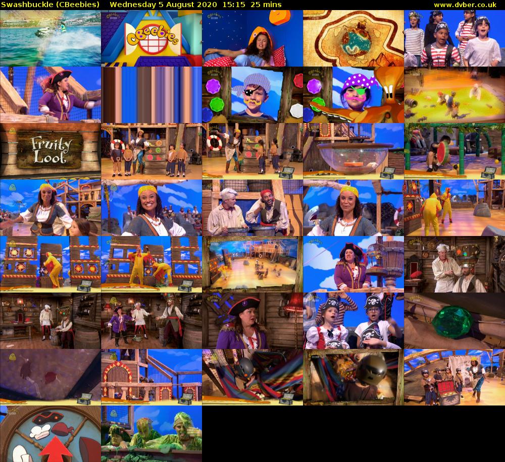 Swashbuckle (CBeebies) Wednesday 5 August 2020 15:15 - 15:40