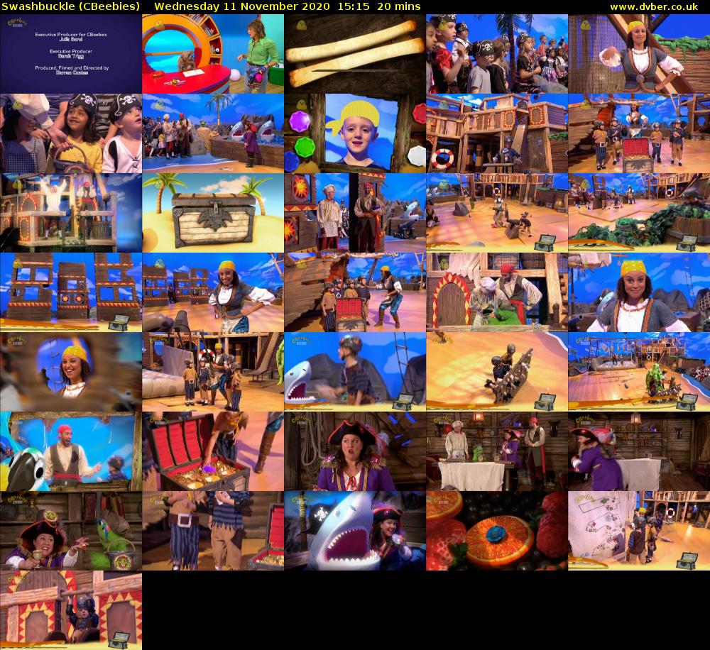 Swashbuckle (CBeebies) Wednesday 11 November 2020 15:15 - 15:35