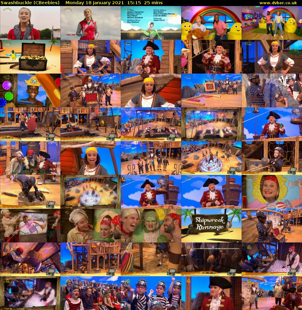 Swashbuckle (CBeebies) Monday 18 January 2021 15:15 - 15:40