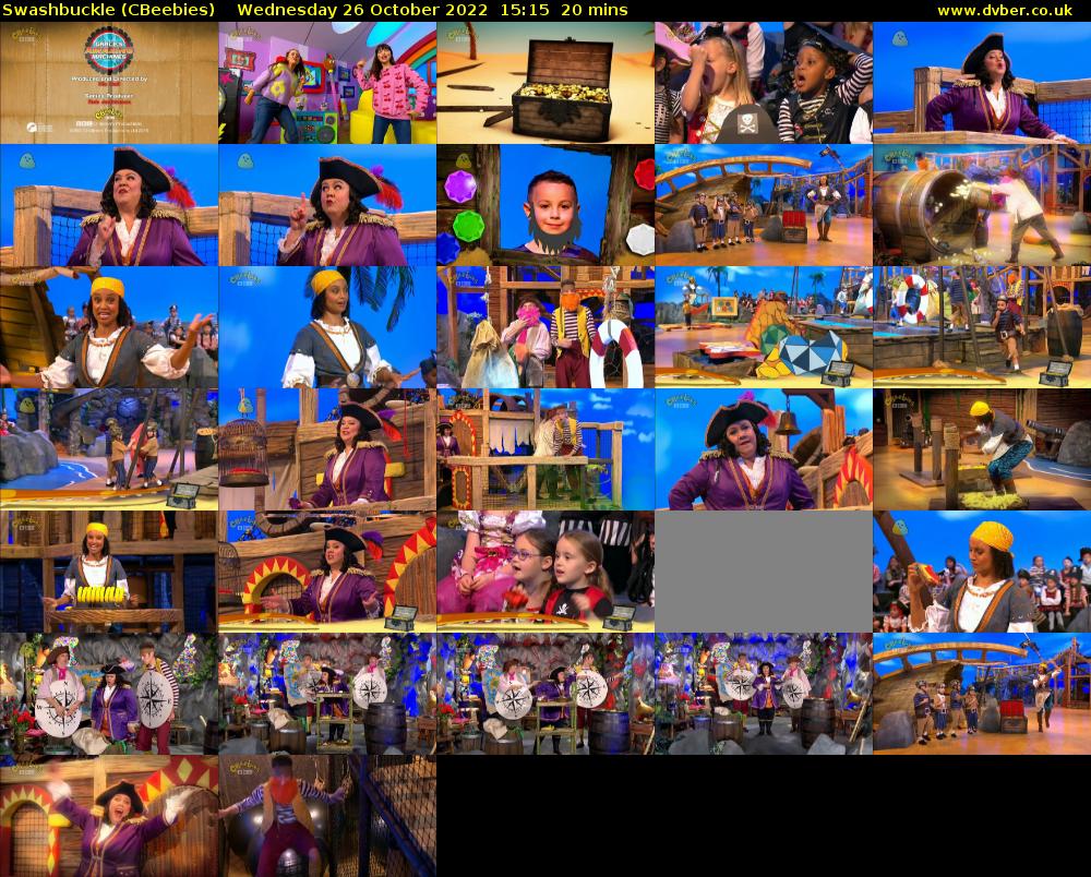 Swashbuckle (CBeebies) Wednesday 26 October 2022 15:15 - 15:35