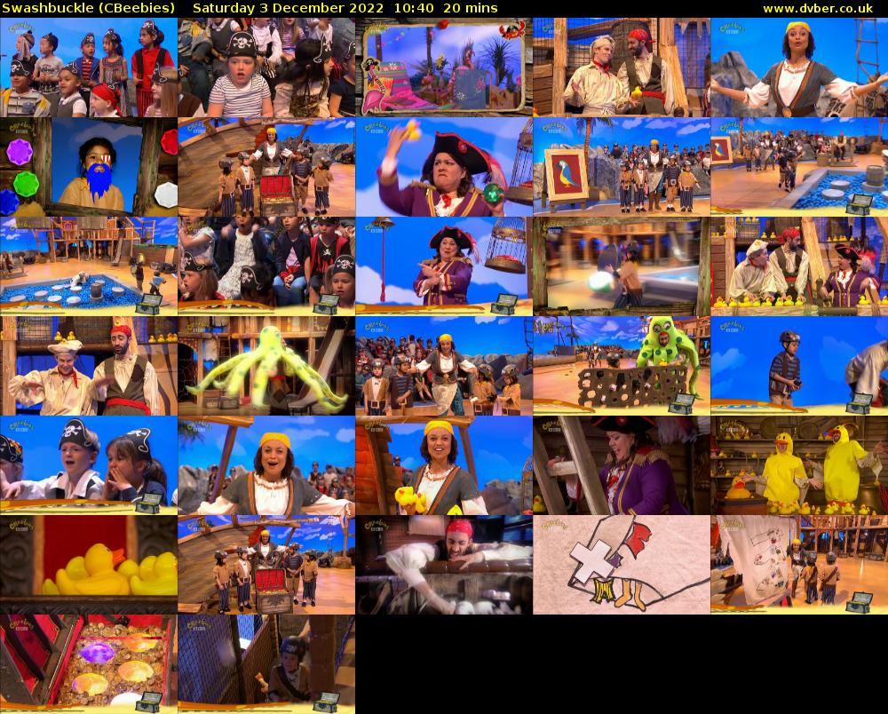 Swashbuckle (CBeebies) Saturday 3 December 2022 10:40 - 11:00