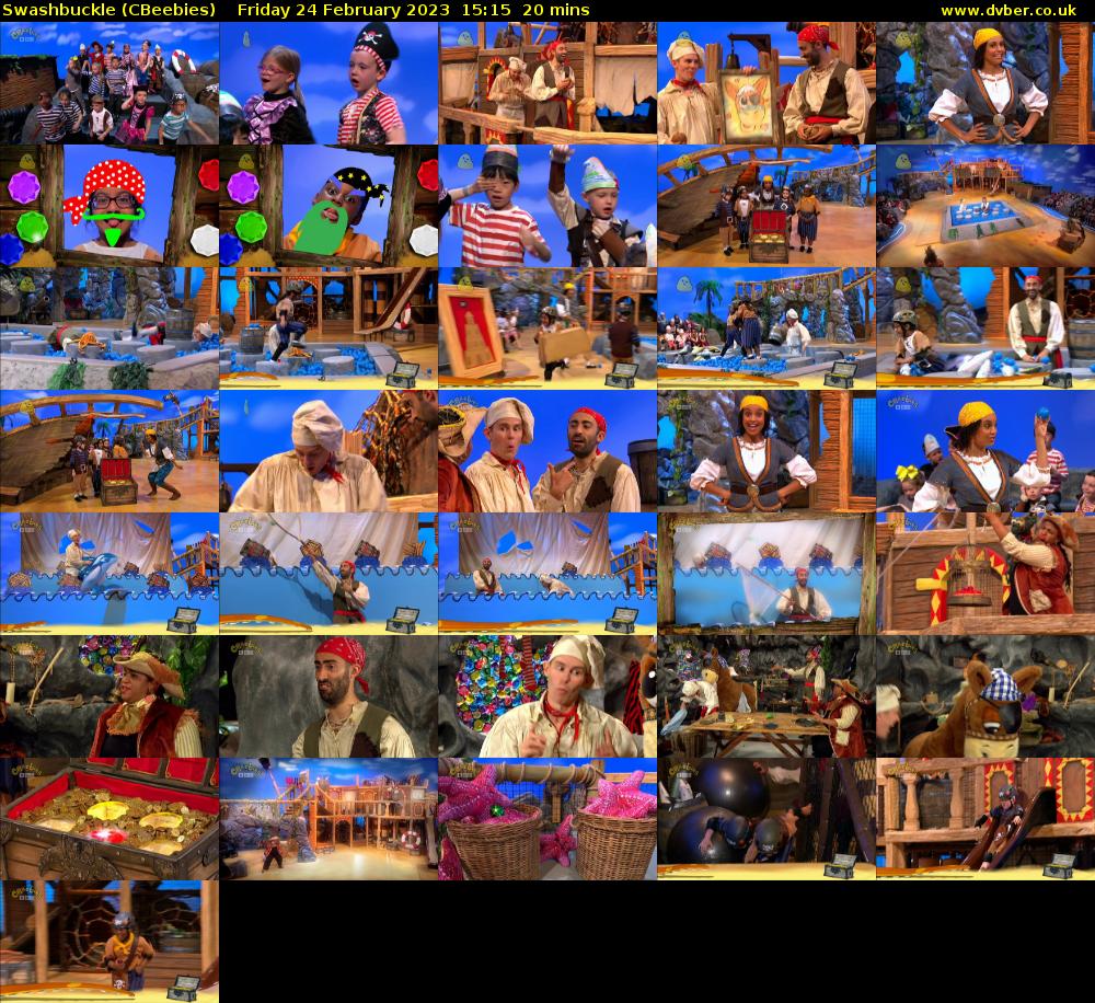 Swashbuckle (CBeebies) Friday 24 February 2023 15:15 - 15:35