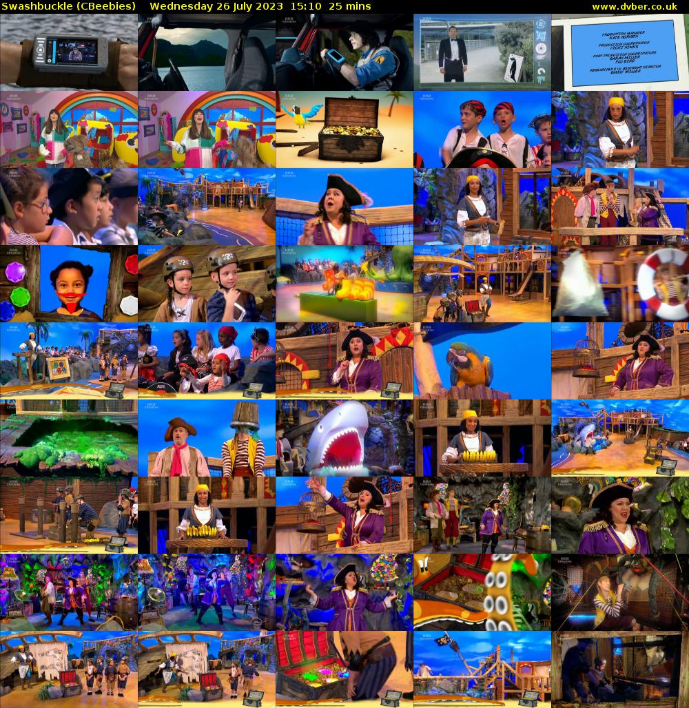 Swashbuckle (CBeebies) Wednesday 26 July 2023 15:10 - 15:35