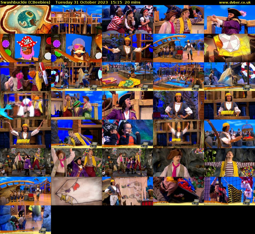 Swashbuckle (CBeebies) Tuesday 31 October 2023 15:15 - 15:35
