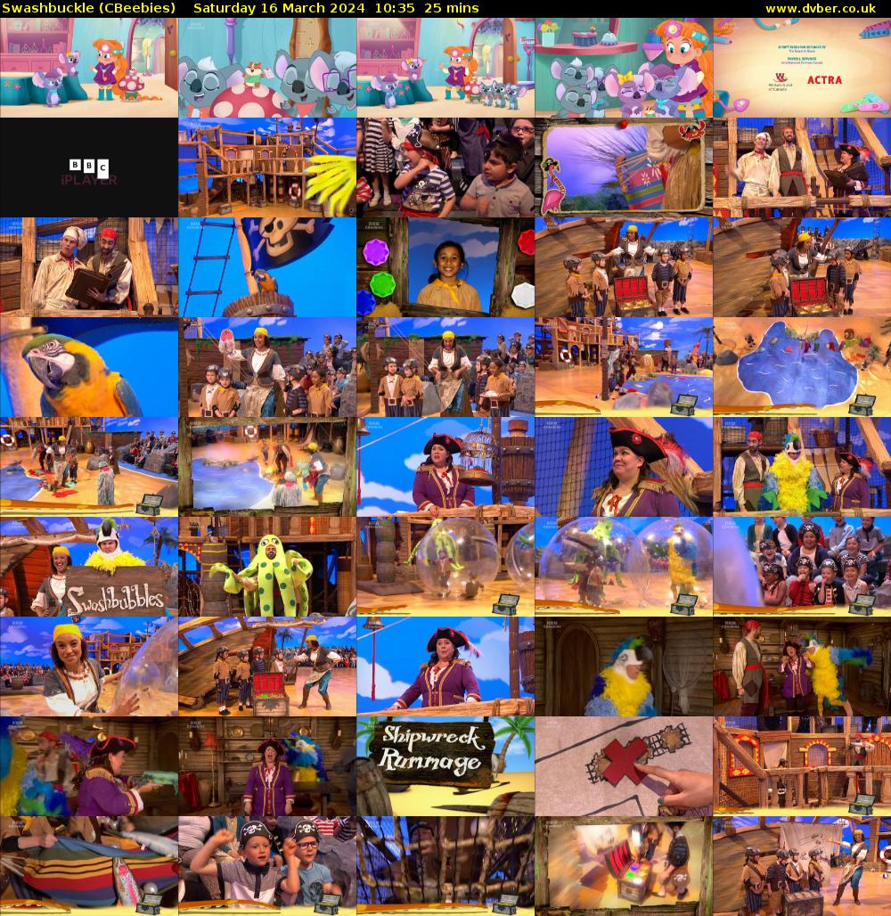Swashbuckle (CBeebies) Saturday 16 March 2024 10:35 - 11:00