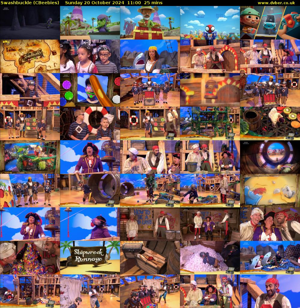 Swashbuckle (CBeebies) Sunday 20 October 2024 11:00 - 11:25