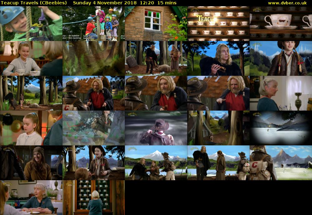 Teacup Travels (CBeebies) Sunday 4 November 2018 12:20 - 12:35