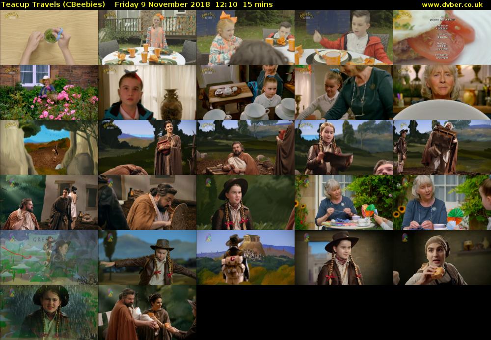 Teacup Travels (CBeebies) Friday 9 November 2018 12:10 - 12:25