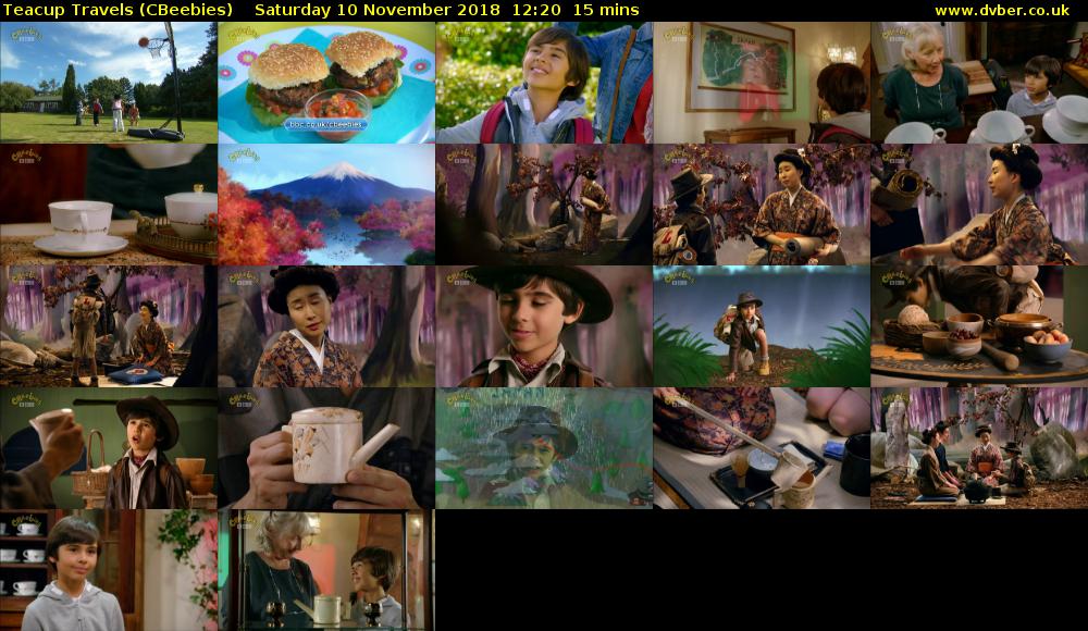 Teacup Travels (CBeebies) Saturday 10 November 2018 12:20 - 12:35