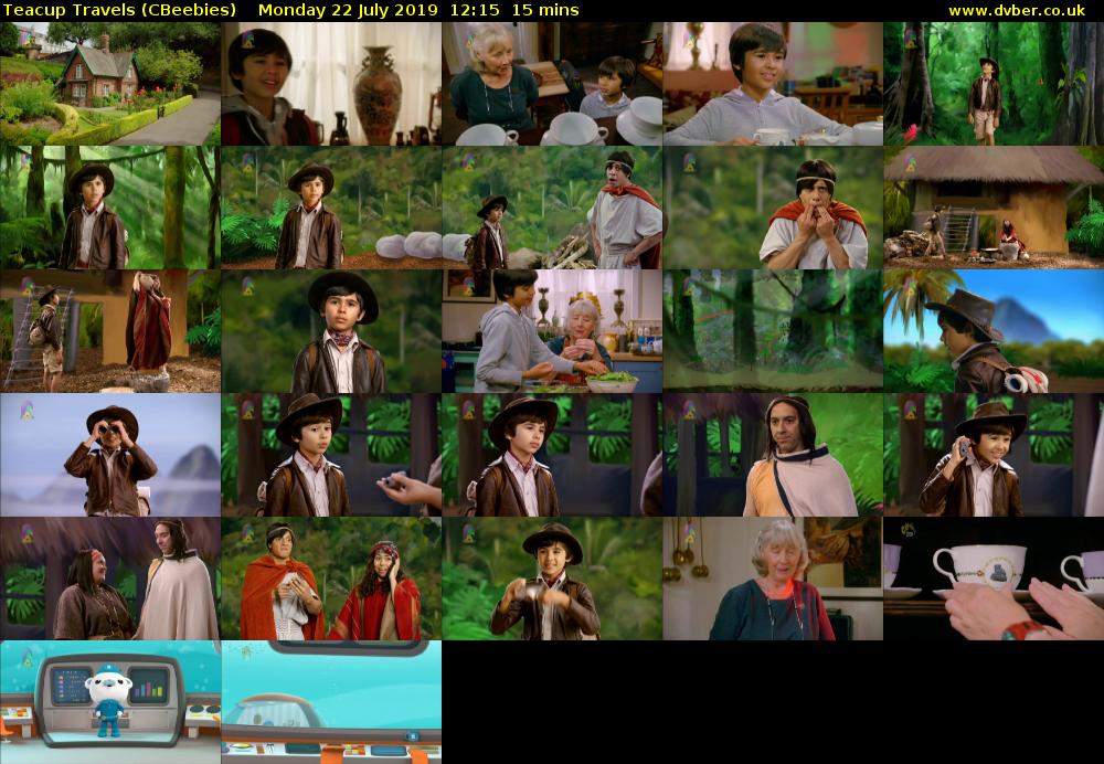 Teacup Travels (CBeebies) Monday 22 July 2019 12:15 - 12:30