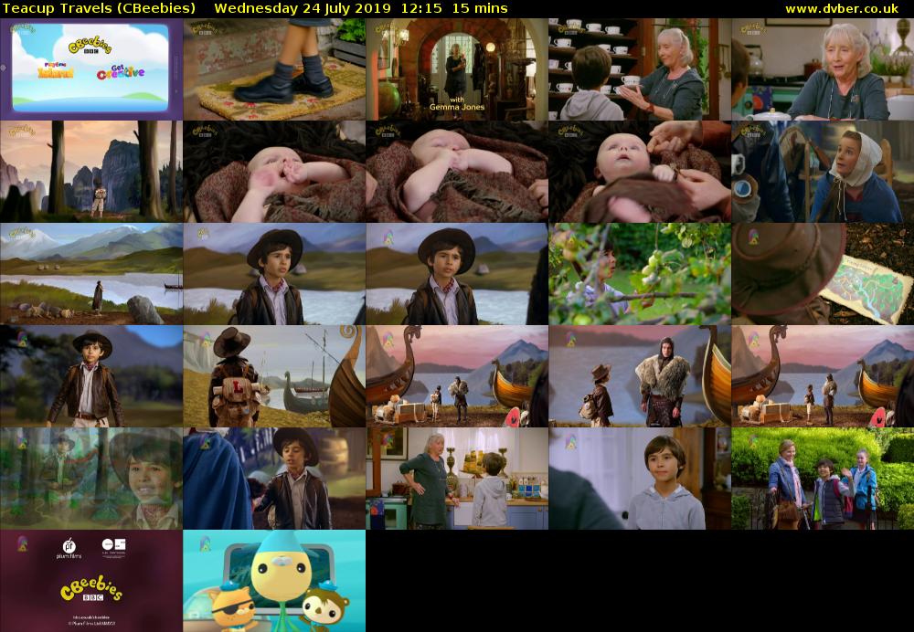 Teacup Travels (CBeebies) Wednesday 24 July 2019 12:15 - 12:30