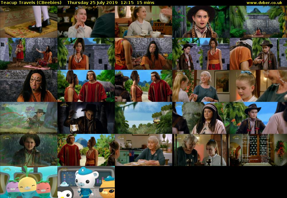 Teacup Travels (CBeebies) Thursday 25 July 2019 12:15 - 12:30