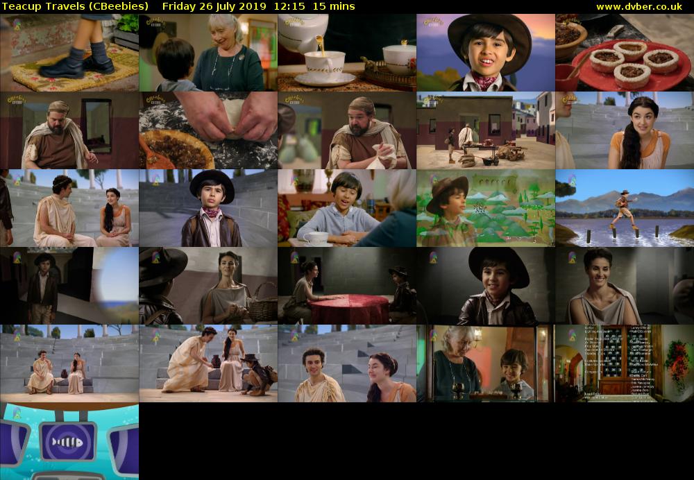 Teacup Travels (CBeebies) Friday 26 July 2019 12:15 - 12:30