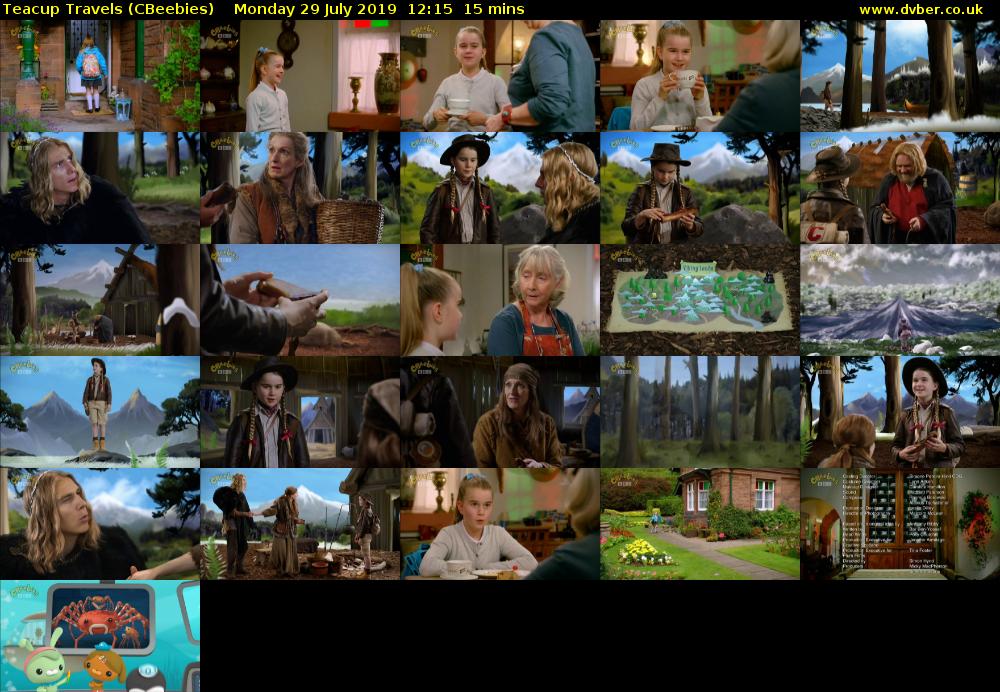 Teacup Travels (CBeebies) Monday 29 July 2019 12:15 - 12:30