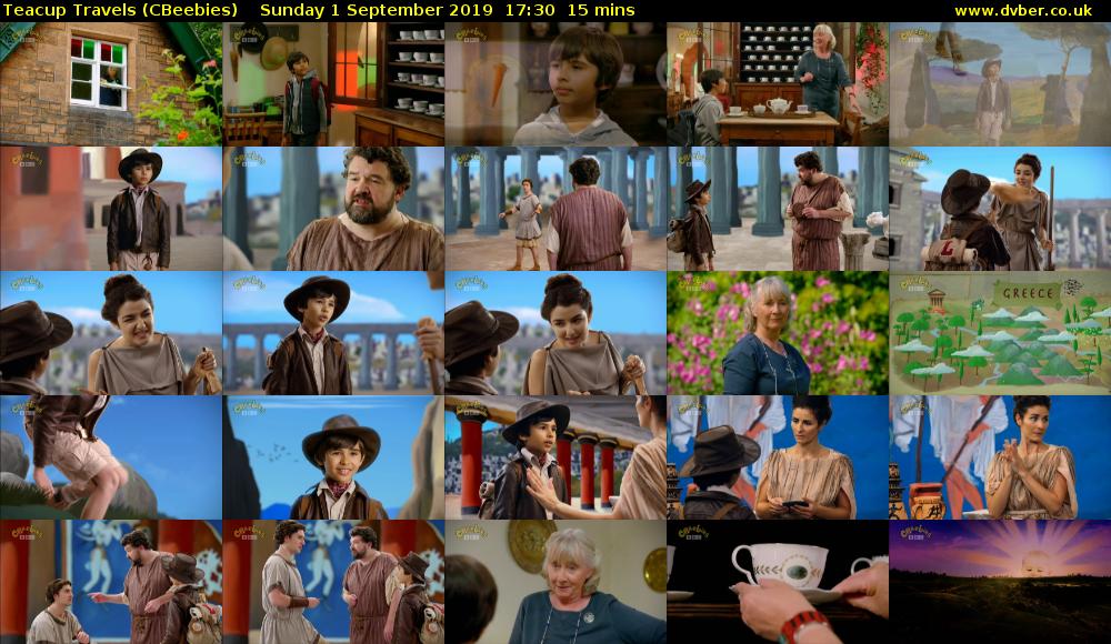 Teacup Travels (CBeebies) Sunday 1 September 2019 17:30 - 17:45