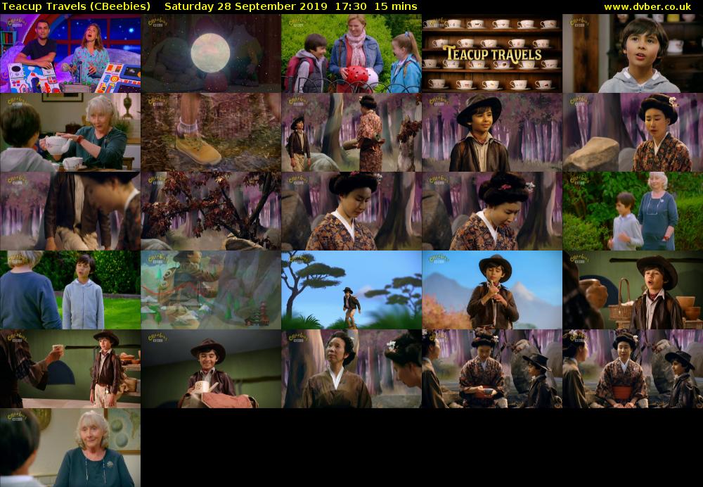 Teacup Travels (CBeebies) Saturday 28 September 2019 17:30 - 17:45