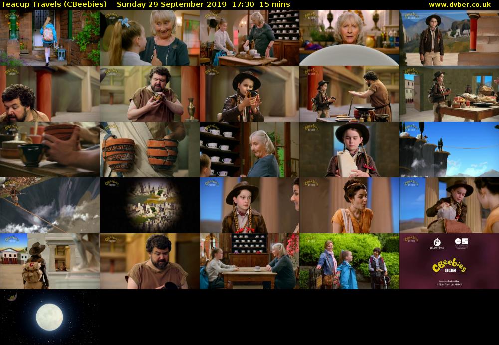 Teacup Travels (CBeebies) Sunday 29 September 2019 17:30 - 17:45
