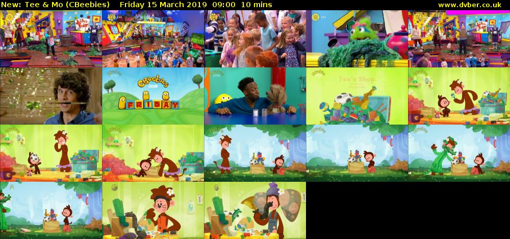 Tee & Mo (CBeebies) Friday 15 March 2019 09:00 - 09:10