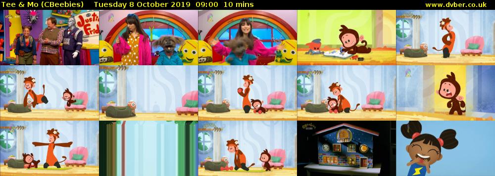 Tee & Mo (CBeebies) Tuesday 8 October 2019 09:00 - 09:10