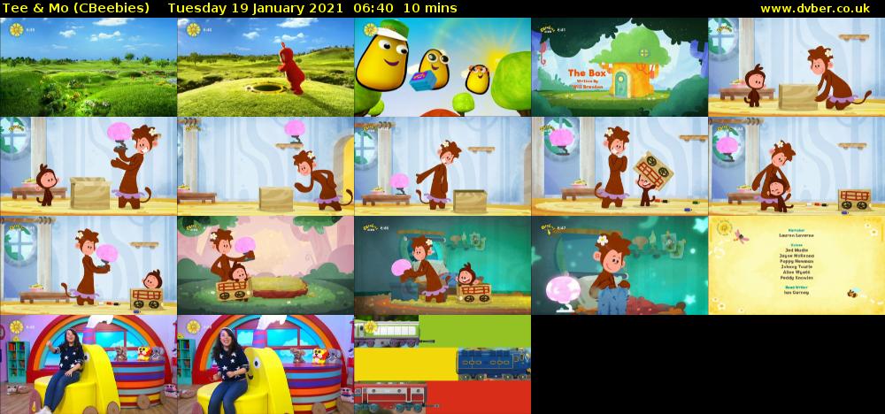 Tee & Mo (CBeebies) Tuesday 19 January 2021 06:40 - 06:50